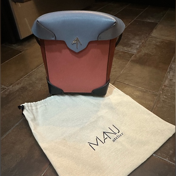 Many Atelier Mini Pristine Handbag in pink, blue, black, - Picture 1 of 6